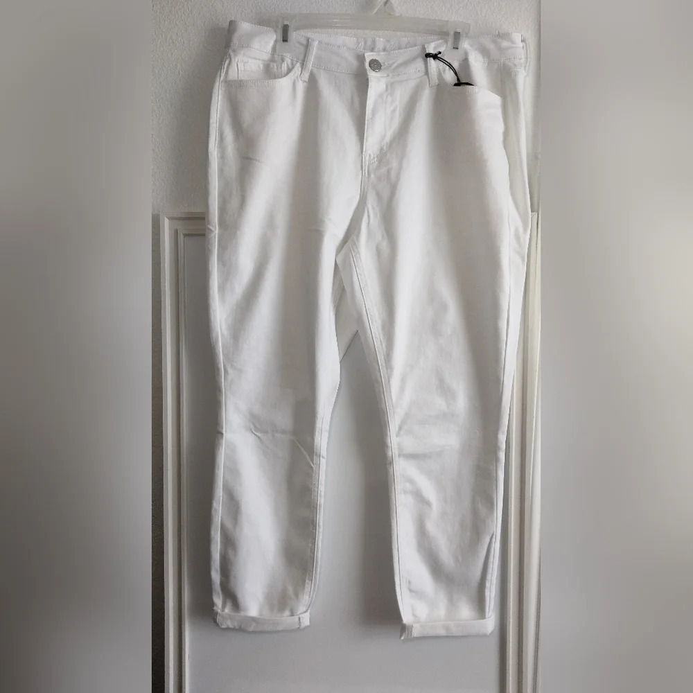 Copper Flash Womens 16W Curvy Ankle Skinny White Premium Denim (TINY FLAW)